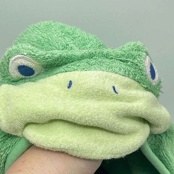 Carter's Baby Unisex Frog Robe Hooded Belted Fleece Green Size 18 Months - Picture 5 of 9